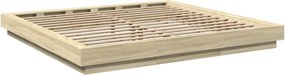 vidaXL Πλαίσιο Κρεβατιού με LED Sonoma Δρυς 180x200εκ. Επεξ. Ξύλο