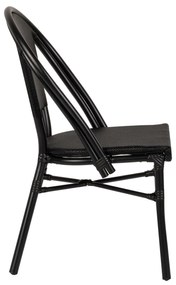 Καρέκλα Κήπου DALILA Μαύρο Αλουμίνιο/Ύφασμα 50x56x86cm