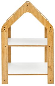 Ραφιέρα Montessori Zoilen φυσικό-λευκό-μπλε mdf 50x30x80εκ 50x30x80 εκ.