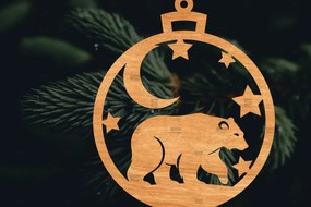 Intra απο ξύλο plywood 3mm-4mm πάχος – Στρογγυλό Χριστουγεννιάτικο Στολίδι Δίασταση  20x20 cm INTRAFABR-106941469