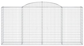 vidaXL Συρματοκιβώτια Τοξωτά 25 τεμ. 300x50x140/160 εκ. Γαλβαν. Ατσάλι