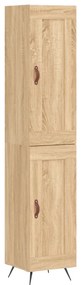 vidaXL Μπουφές Sonoma δρυς 34,5 x 34 x 180 εκ. από Επεξεργασμένο Ξύλο