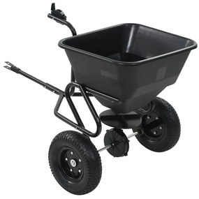 vidaXL Διανομέας Αλατιού Ελκόμενος 45 L 125x74x79 εκ. από PVC/Ατσάλι