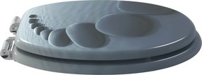 vidaXL Μαλακή κλειστή λεκάνη Γκρι 44 x 38 εκ. Πίνακας MDF