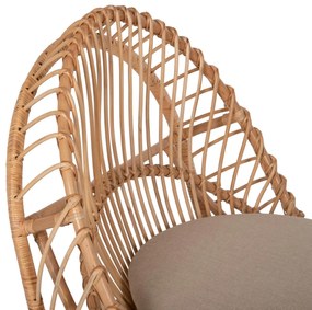 ΠΟΛΥΘΡΟΝΑ ENTROPY  RATTAN ΦΥΣΙΚΟ ΜΕ ΕΚΡΟΥ ΜΑΞΙΛΑΡΙ 80x97x85Υεκ.