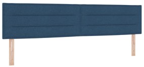 vidaXL Κρεβάτι Στραγγαλιστή με Στρώμα Μπλε 200x200 εκ Υφάσματος