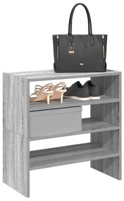 Ράφια παπουτσιών 2 τμχ στοιβαζόμενα Γκρι Sonoma 60x30x30,5 cm