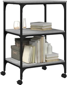 vidaXL Βάση Εκτυπωτή 3 Επιπέδων Γκρι Sonoma 50x41x75 εκ Επεξ. Ξύλο