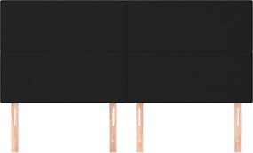 vidaXL Κεφαλάρι Μαύρο 180x5x118/128 εκ. Ύφασμα
