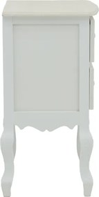 Συρταριέρα Pazlen Inart mdf σε λευκή αντικέ απόχρωση 40x45x65εκ