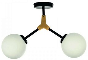 Φωτιστικό Οροφής-Πλαφονιέρα 6167-2 110x70cm 2xG9 Black-Gold Inlight Μέταλλο,Γυαλί