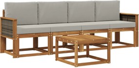 vidaXL Σειρά Καναπέ Εξωτερικού με μαξιλάρι 4 pcs