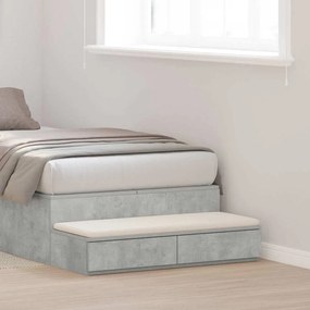 vidaXL Συρτάρια Κρεβατιού Γκρι Τσιμεντένιο 75x36,5x16,5 εκ. Κατασκευασμένο από Ξύλο