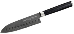Μαχαίρι Santoku MO-V Stonewash SM-0093B 13,8cm Black Samura Ανοξείδωτο Ατσάλι
