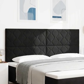 vidaXL κεφαλάρι LED  - Μαύρο με σχέδιο διαμαντιών - 200 εκ - Βελούδο