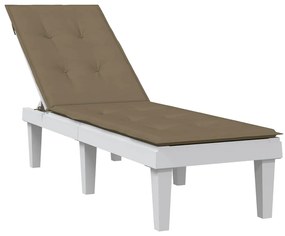 vidaXL Μαξιλάρι Σεζλόνγκ Taupe (75+105)x50x3 εκ. Υφασμάτινη