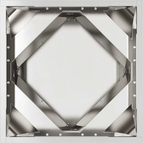 vidaXL Γλάστρα Ασημί 40 x 40 x 40 cm Ανοξείδωτο ατσάλι