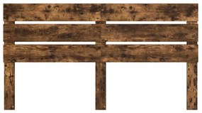 vidaXL Κεφαλάρι Καπνιστό Δρύς 160 cm Επεξεργασμένο ξύλο