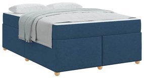 vidaXL Σκελετός κρεβατιού με στρώμα Άλλο Μπλε 160 x 200 cm ύφασμα