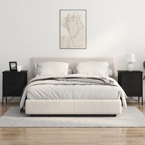 vidaXL Κομοδίνο Μαύρη δρυς 42 x 41 x 61 εκ Επεξεργασμένο ξύλο