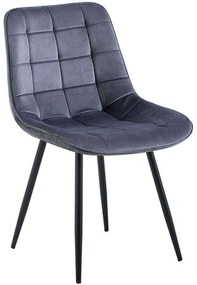 Καρέκλα Myriam-R ΕΜ7913,2R 50x58x83cm Dark Grey-Black Μέταλλο,Ύφασμα