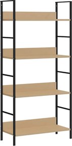 vidaXL Ραφιέρα 4 Επιπέδων Δρυς 60x27,6x124,5 εκ. Επεξεργασμένο Ξύλο