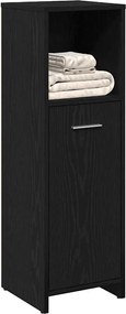 vidaXL Ντουλάπι Μπάνιου Μαύρο Δρυς 30x30x95 εκ. από Τεχνητό Ξύλο