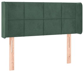 Κεφαλάρι με Πτερύγια Σκούρο Πράσινο 103x16x78/88 εκ. Βελούδινο 3118813