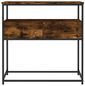 vidaXL Τραπέζι Κονσόλα Καπνιστή Δρυς 75x40x75 εκ. Επεξεργ. Ξύλο