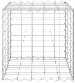 vidaXL Συρματοκιβώτιο Κύβος 50 x 50 x 50 εκ. από Ατσάλινο Σύρμα