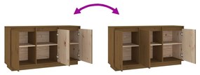 vidaXL Μπουφές με Συρτάρια Καφέ Μελί 111x34x60 εκ. Μασίφ Ξύλο Πεύκου