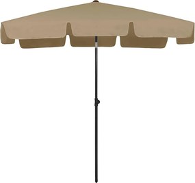 vidaXL Ομπρέλα Θαλάσσης Taupe 200 x 125 εκ.