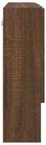 vidaXL Ντουλάπα Καθρέφτη Καφέ δρυς 80 x 17 x 55 εκ Επεξεργασμένο ξύλο