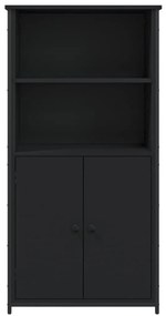 vidaXL Ντουλάπι Μαύρο 62x36x121,5 εκ. από Επεξεργασμένο Ξύλο