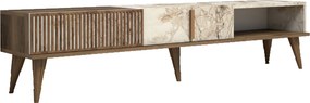 Έπιπλο Τηλεόρασης Καρυδιά / Λευκό MILAN 180x35x40
