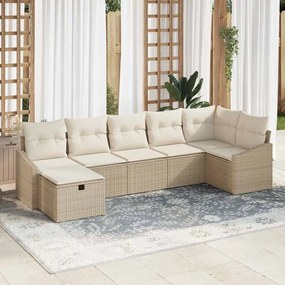 vidaXL Σετ Καναπέ με μαξιλάρι 7 pcs συνθετικό ρατάν