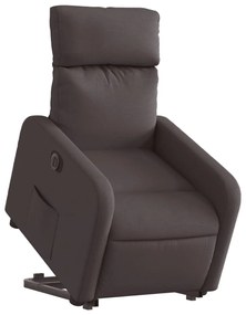 vidaXL Πολυθρόνα Ηλεκτρική Ανακλινόμενη Ανύψωση Σκ. Καφέ Υφασμάτινη