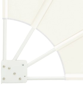 vidaXL Αδιάφανο σκίαστρο μπαλκονιού Κρεμ 160 x 160 cm ύφασμα
