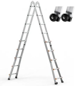VEVOR Telescoping Ladder A Frame 16.7 FT Extension Multi-Function for Homework
