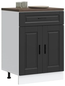 ντουλάπι βάσης κουζίνας Porto Μαύρο κατασκευασμένο ξύλο