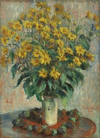 Αναπαραγωγή Jerusalem Artichoke Flowers (1880), Claude Monet