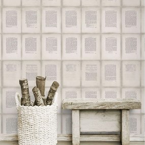 Ταπετσαρία Inside Book Taupe WP20102 Black-White-Brown-Sepia MindTheGap 52x300cm