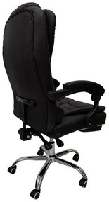 Καρέκλα γραφείου διευθυντή με υποπόδιο Worko pu σε μαύρη απόχρωση 66x62x113-121εκ 66x62x121 εκ.