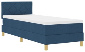 vidaXL Κρεβάτι με Στρώμα Μπλε 80x200 cm Ύφασμα
