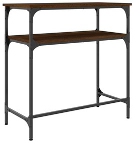 vidaXL Τραπέζι Κονσόλα Καφέ Δρυς 75x35,5x75 εκ. Επεξεργασμένο Ξύλο