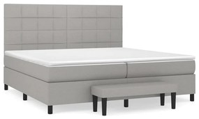 ΚΡΕΒΑΤΙ BOXSPRING ΜΕ ΣΤΡΩΜΑ ΑΝΟΙΧΤΟ ΓΚΡΙ 200X200 ΕΚ. ΥΦΑΣΜΑΤΙΝΟ 3136621