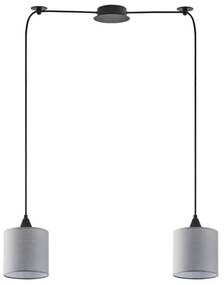Φωτιστικό Οροφής Κρεμαστό Adept 77-9013 11x300cm E27 60W Black-Grey Homelighting Ύφασμα