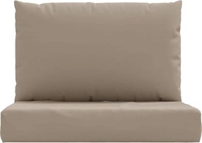 vidaXL Μαξιλάρια Παλέτας 2 τεμ. Taupe Ύφασμα Oxford
