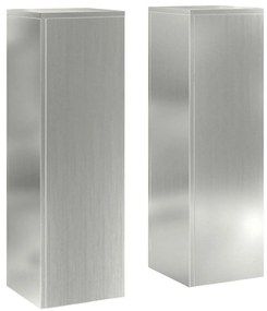 vidaXL Βάση φυτών 2 pcs Ασημί 24 x 24 x 75 εκ. Γαλβανισμένος χάλυβας