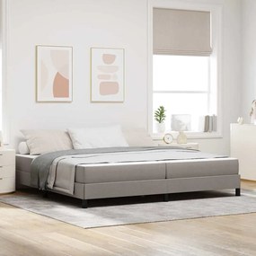vidaXL Κρεβάτι με ελατήρια με στρώμα Taupe 200 x 200 cm ύφασμα